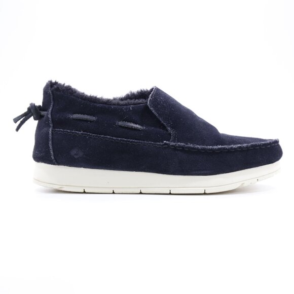 Sperry Moc Sider Black Leather Faux-Fur Lined Winter Ankle Boots - Women's 7.5 - Picture 3 of 7